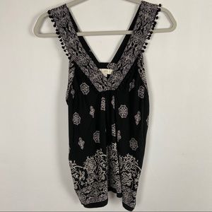 Ann Taylor Loft Camisole Black and White